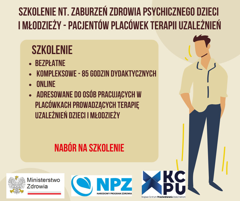 Szkolenie nt. .zaburzeń zdrowia psychicznego dzieci i młodzieży -pacjentów placówek terapii 