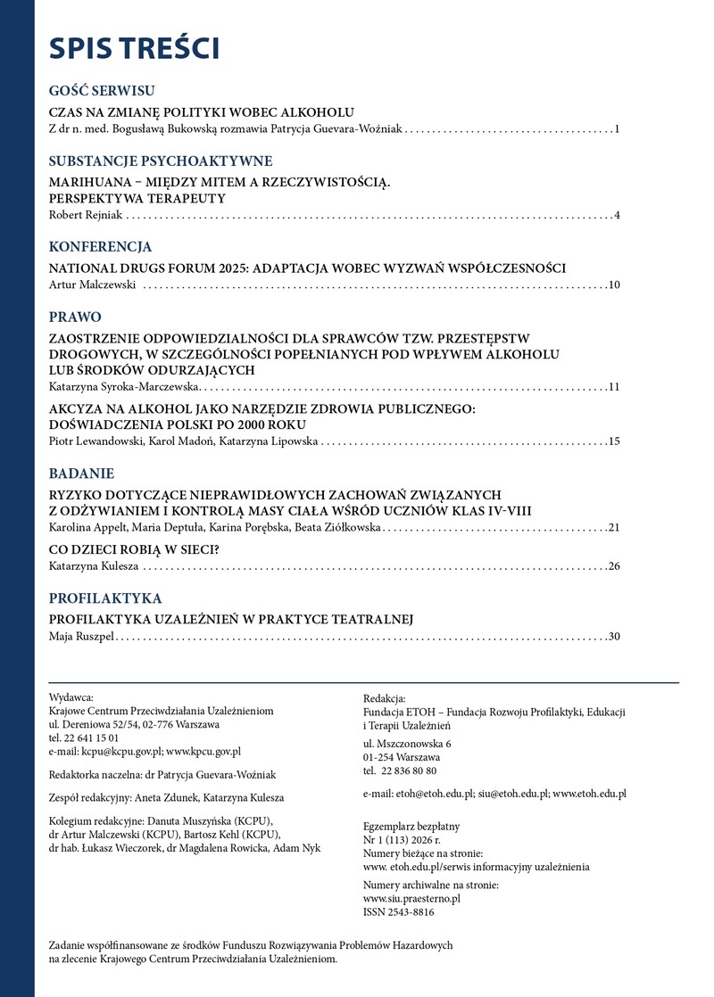 Serwis Informacyjny Uzależnienia - pierwszy numer kwartalnika 